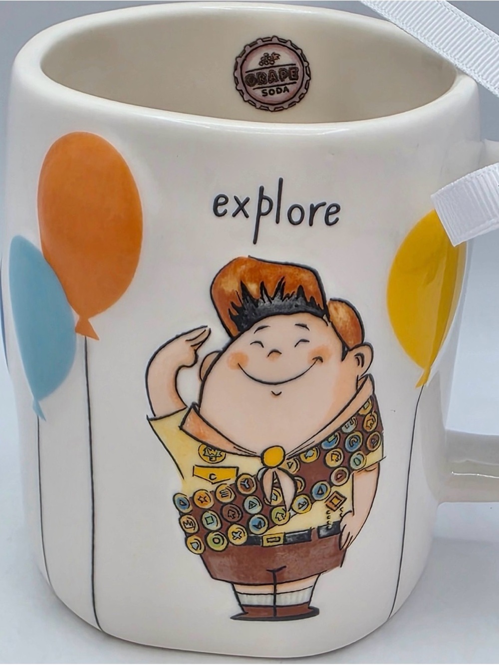 Rae Dunn Disney Pixar UP Movie Russell Balloons Mug NEW 2026